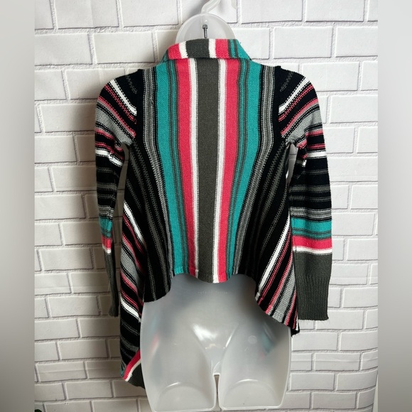 PLANET GOLD girls striped open front cardigan/size L - Picture 6 of 9